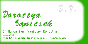 dorottya vanicsek business card